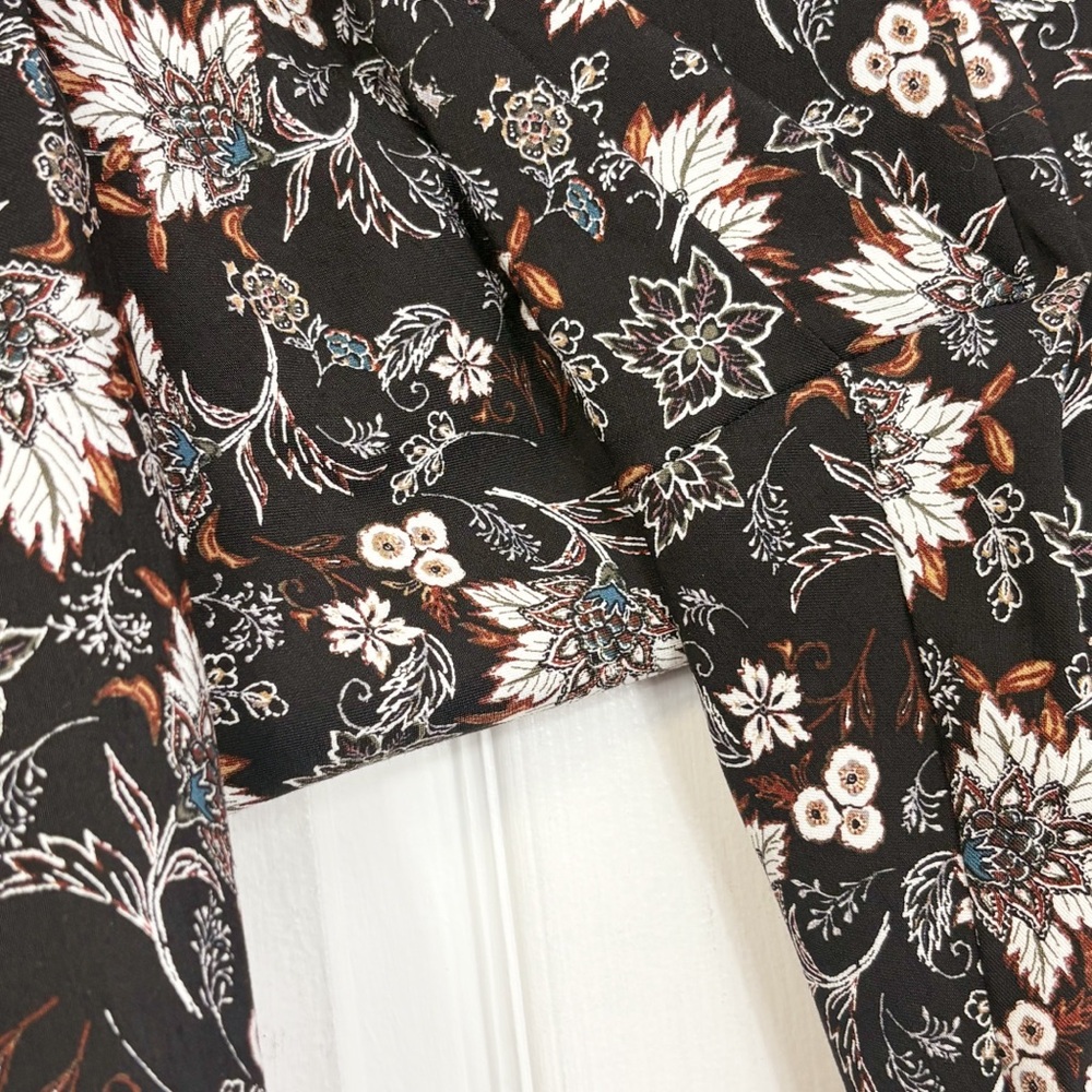 Preswick & Moore Black Multi Floral Stretch Pull-On Slim Ankle Pants 2X - Picture 12 of 16